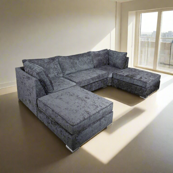 Lux U Shape Sofa - Alaska Grey