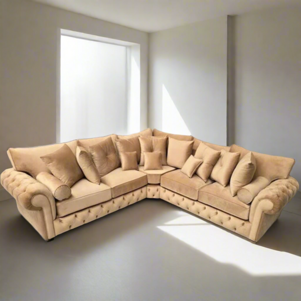 Royale Windsor Chesterfield Corner Sofa - Cream
