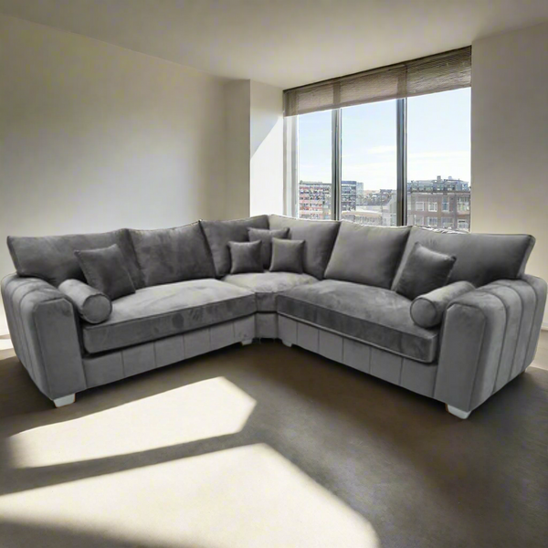 Royale Milano Corner Sofa + extra cushion set - Grey