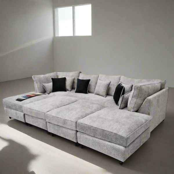 Royale Cinema Sofa - Teddy Silver