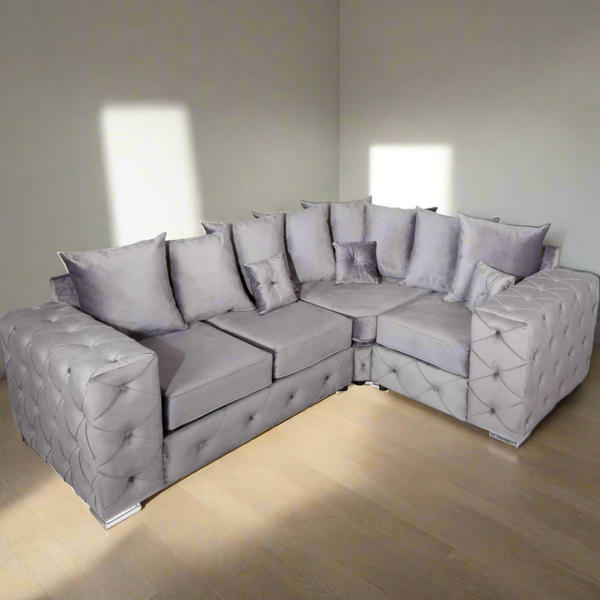 Ashton L Shape Sofa - Grey/2c1/Scatterback