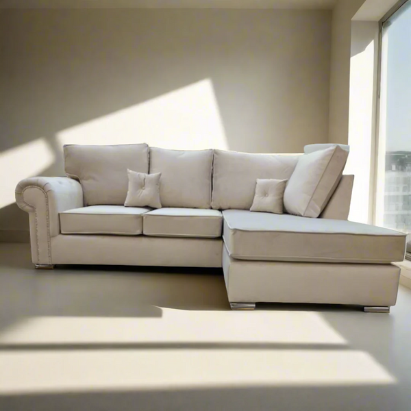 Olympia Chaise Sofa - Cream/Fullback