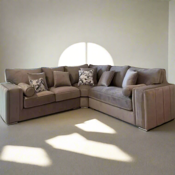 Royale Madrid Corner Sofa + extra cushion set - Taupe