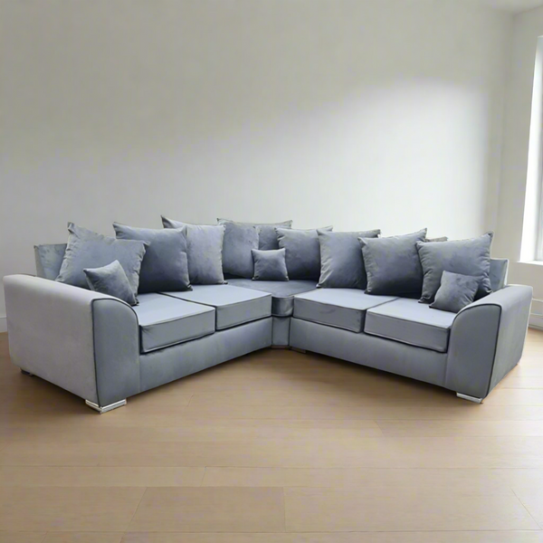 Dylan Corner Sofa - Light Grey/Scatterback